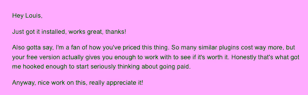 DavinciClaude user testimonial from the Discord community